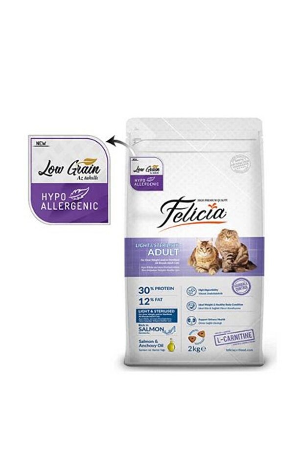 Felicia 2 Kg Kolajenli Somonlu Az Tahıllı Kısırlaştırılmış Kedi Maması